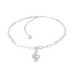 Naszyjnik klucz wiolinowy - srebrny 40 cm | Basic Chain Aria Martelle