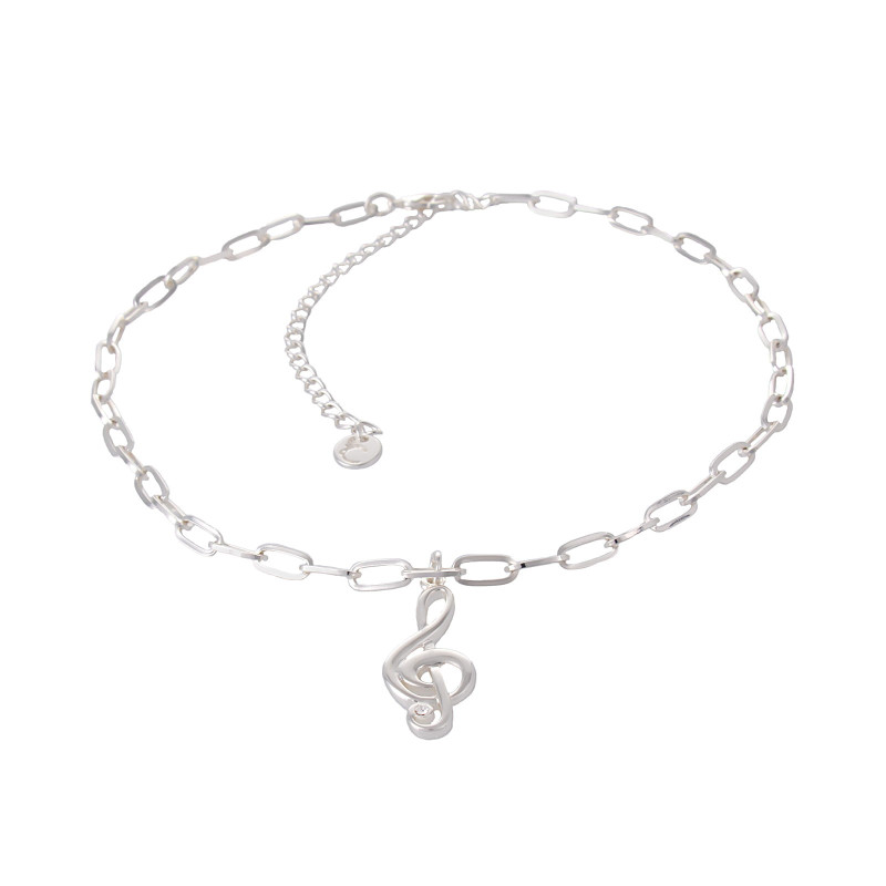 Naszyjnik klucz wiolinowy - srebrny 50 cm | Basic Chain Aria Martelle