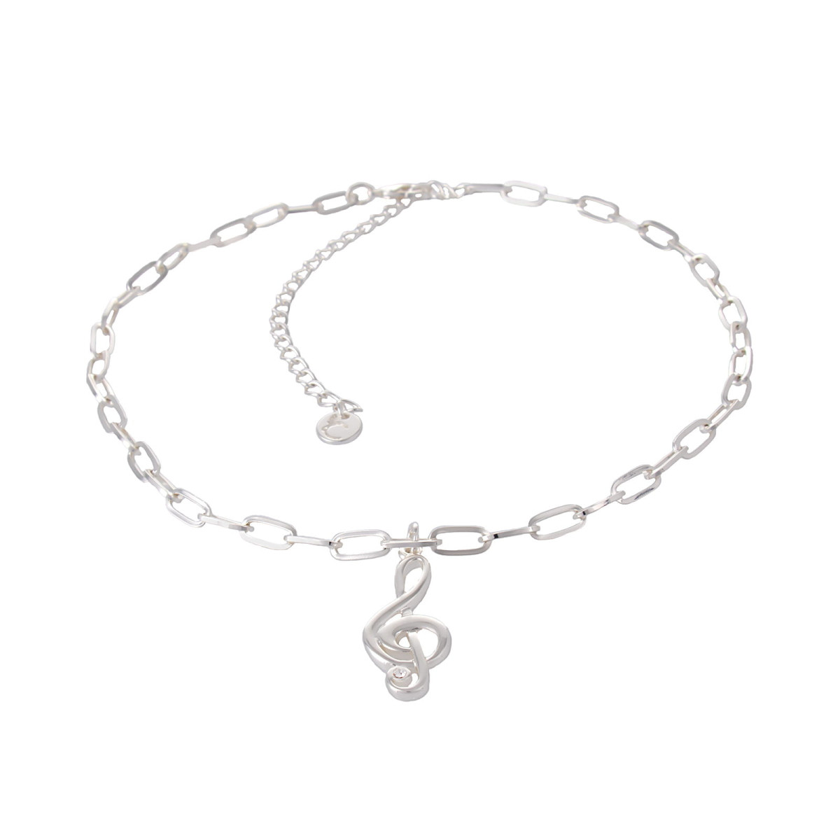 Naszyjnik klucz wiolinowy - srebrny 50 cm | Basic Chain Aria Martelle